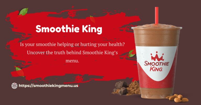 smoothie king menu opening hour
