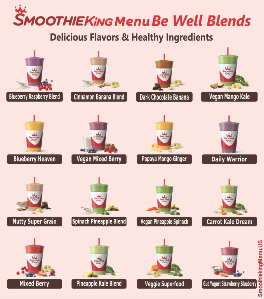 Smoothie King Be Well Blends Menu Prices