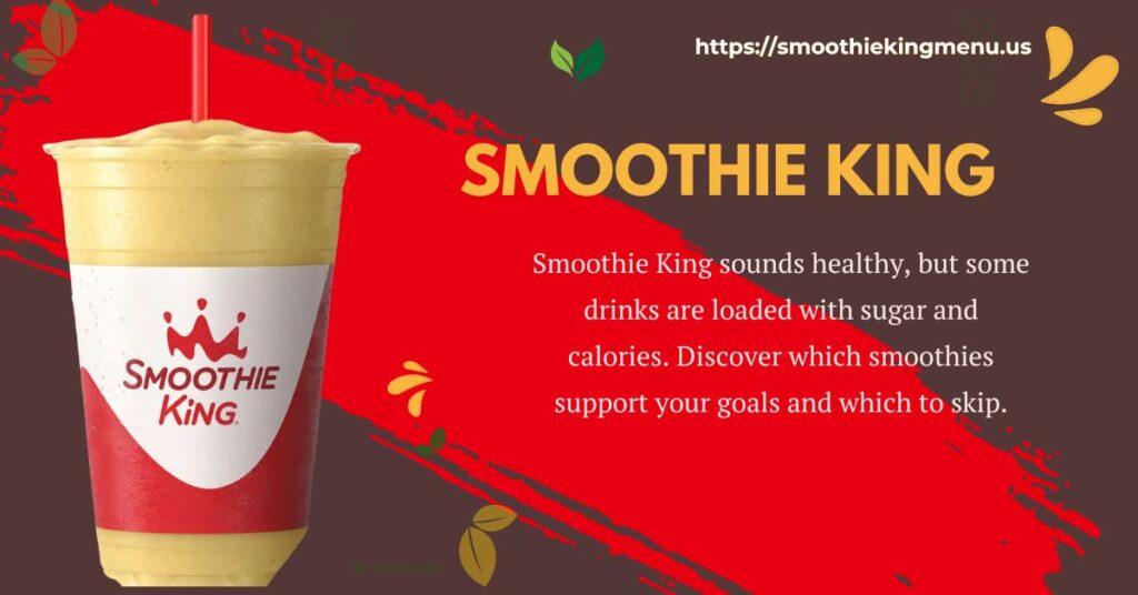menu smoothie king