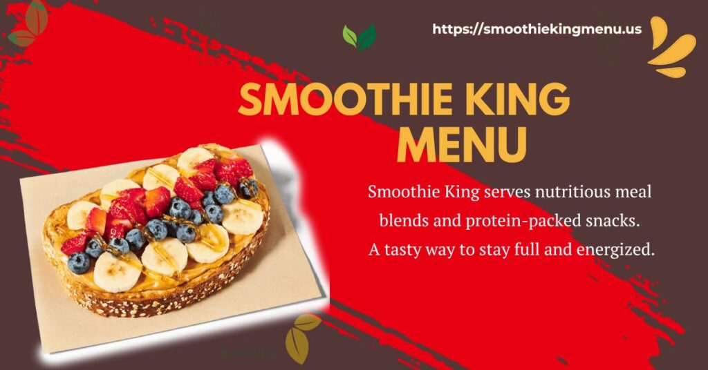 smoothie king menu food items