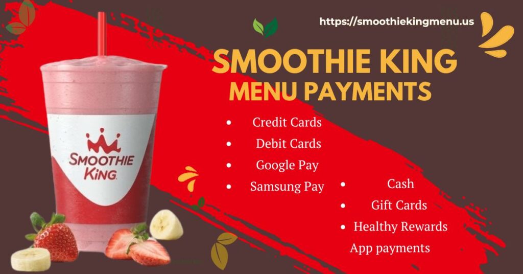 smoothie king menu